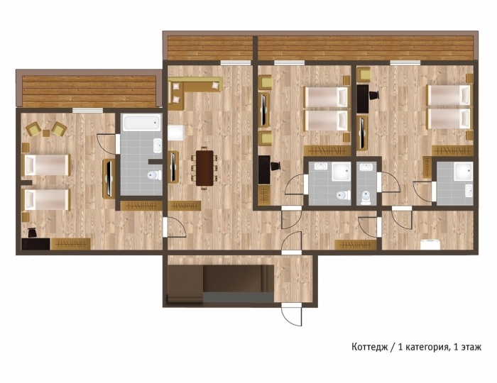 Коттедж (категория сюит) - ГК «Поляна 1389 Отель и СПА»