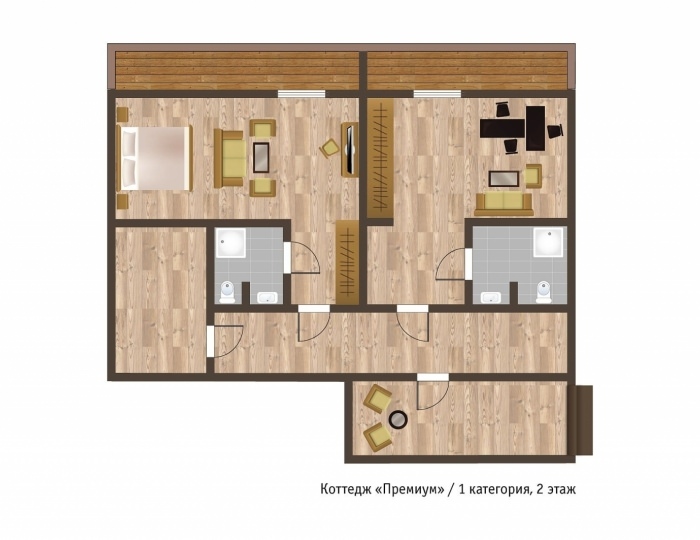Коттедж «Премиум» (категория сюит) - ГК «Поляна 1389 Отель и СПА»